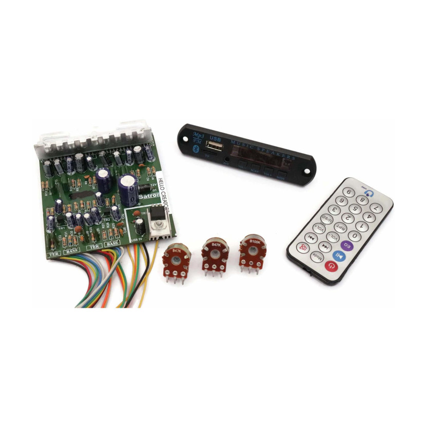 geeta geeta enterprises Combo of 4440 IC DIY Audio Boards 40 and 40W Amplifier board with 100k dual and 47k dual potentiometer with Bluetooth FM with Remote Sound Recorder and Sound Circuit Electronic Hobby Kit - Flipkart Deal