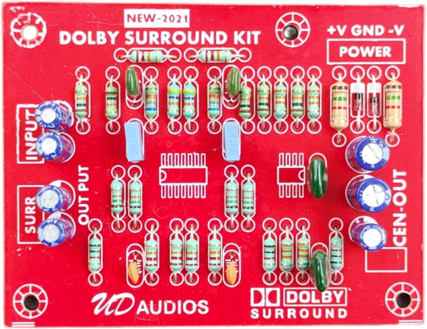 ud tech ONLY MUSIC SURROUND,L&R + CEN 3Channel Out,Used SMD Ic,Dc24v To 40v Dual Supply Electronic Components Electronic Hobby Kit