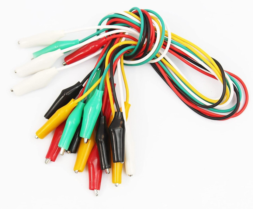 HouseOfCommon HIGH QUALITY (10SET)20pcs Crocodile Clips Electrical Cable-Alligator Clips Electronic Components Electronic Hobby Kit