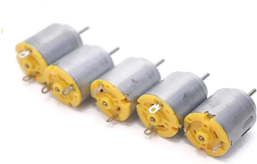 ERHIndia 5 Pcs Small Electric Toy Motor Kit 3V to 6V DC Motor Kit for Kids Electronic Components Electronic Hobby Kit