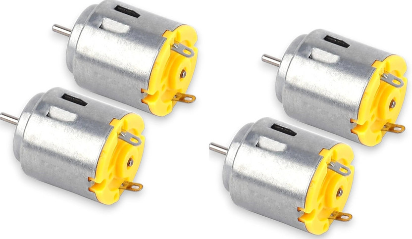 EASTRA PACK OF 4 DC Motor 3V to 6V DC Motor Kit set for DIY Electronic Electronic Components Electronic Hobby Kit