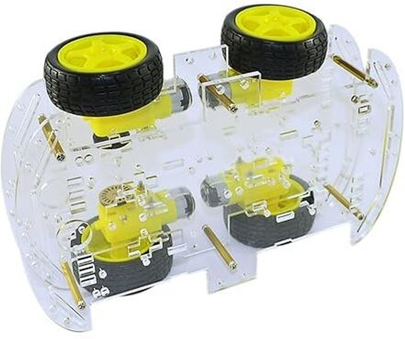 Testin Electronics 4WD Smart Robot Car DIY Kit with BO Motors Wheels Encoder & Chassis Educational Electronic Hobby Kit