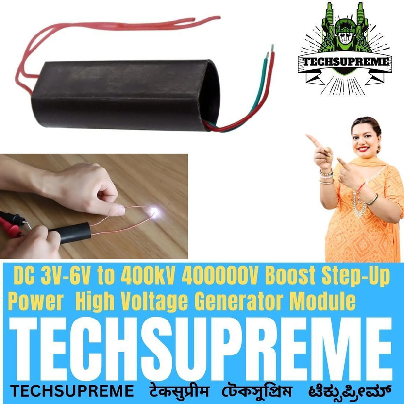 TechSupreme Best DC 3V-6V to 1000KV 400000V Boost Step-up Power Module A1 Electronic Components Electronic Hobby Kit
