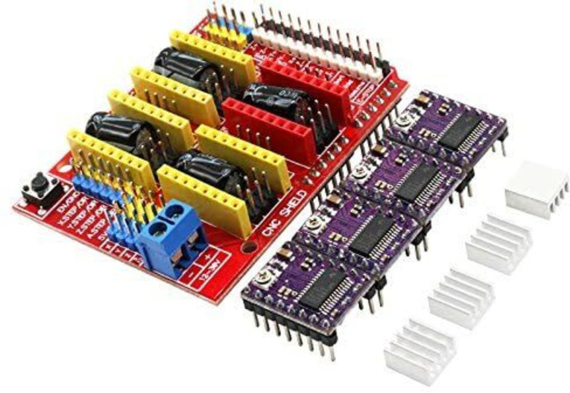 Testin Electronics CNC shield v3 engraving machine for UNO R3-3D Printer + 4x DRV8825 driver Electronic Components Electronic Hobby Kit