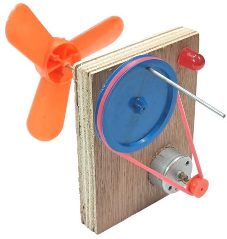 ERHIndia DC Wind Mill Science Project Working Model Educational DIY Kit Electronic Components Electronic Hobby Kit