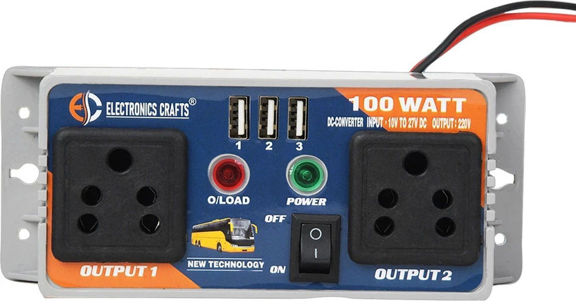 Electronics Crafts 12/24volt to 220 volt 100w DC to AC converter with 3USB And Best quality Electronic Components Electronic Hobby Kit