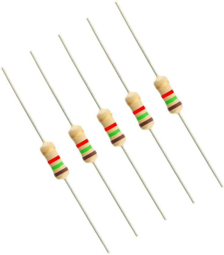 Lot De 50 Résistances 1,5 KOhm (1500 Ω) 1/4W - Tolérance 5% - Pour Projets électroniques, Arduino - 9