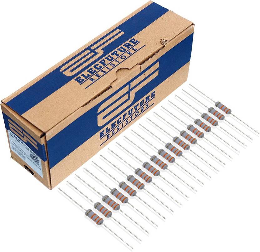 Electronic Spices 33K ohm 1 watts carbon film resistors box of 100pcs