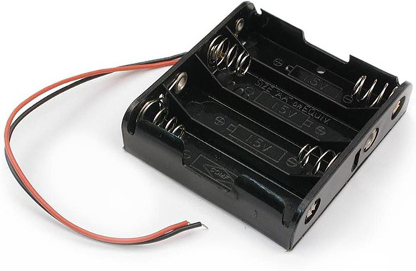 Electrical Bro ElectricalBro AA Battery Holder for 4 Cells with Wire Leads Electronic Components Electronic Hobby Kit
