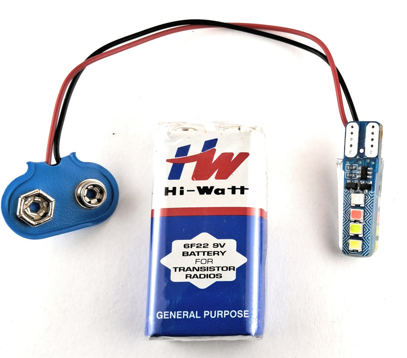 SAMAES 1 pics Multicolor Auto Flashing Light setup with 9V Battery Light Electronic Hobby Kit