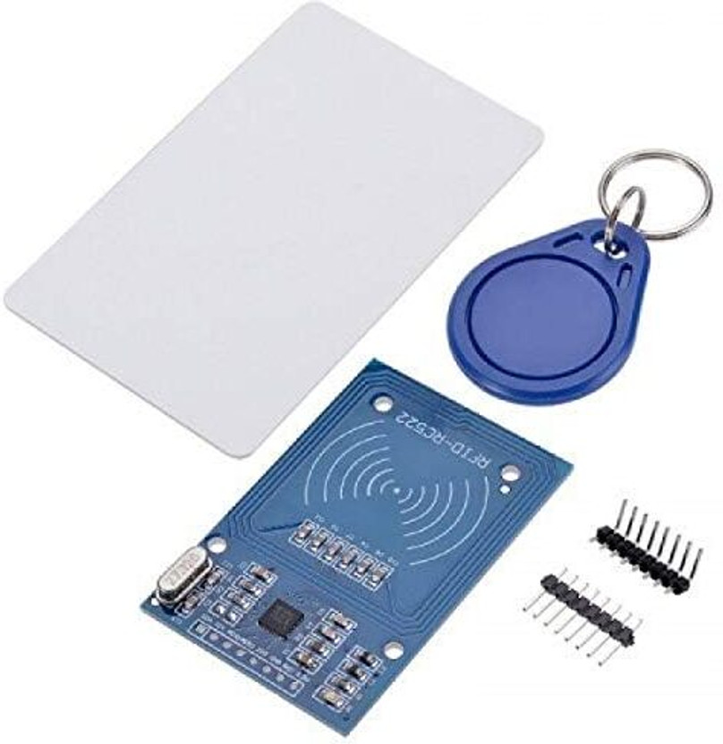 Khyrud RFID RC522 | 13.56MHz RFID Reader Module with S50 Blank Card & Keychain Tag | Electronic Components Electronic Hobby Kit