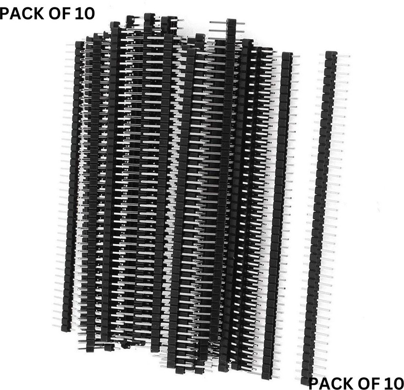 MAG BEE 1x40 Single Pin Header Connector Strip Pack of 10 Electronic Components Electronic Hobby Kit