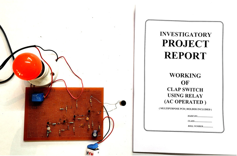 ONTEX ELECTRONICS Clap Switch Using Relay Physics Minor Project with Report Educational Electronic Hobby Kit