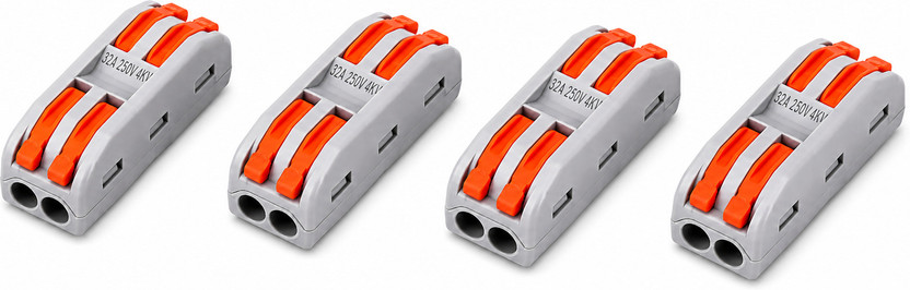 electro electro 4PCS PCT-222 Quick Connector Terminal 2 In-2 Out Lever Wire Connector Electronic Components Electronic Hobby Kit - Flipkart Deal