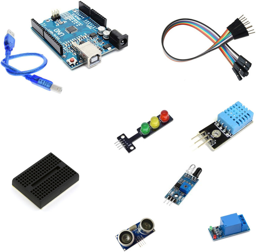 EDO Systems Compatible with Arduino IDE 5 in 1 Beginner pack for Students, & School Projects Electronic Components Electronic Hobby Kit