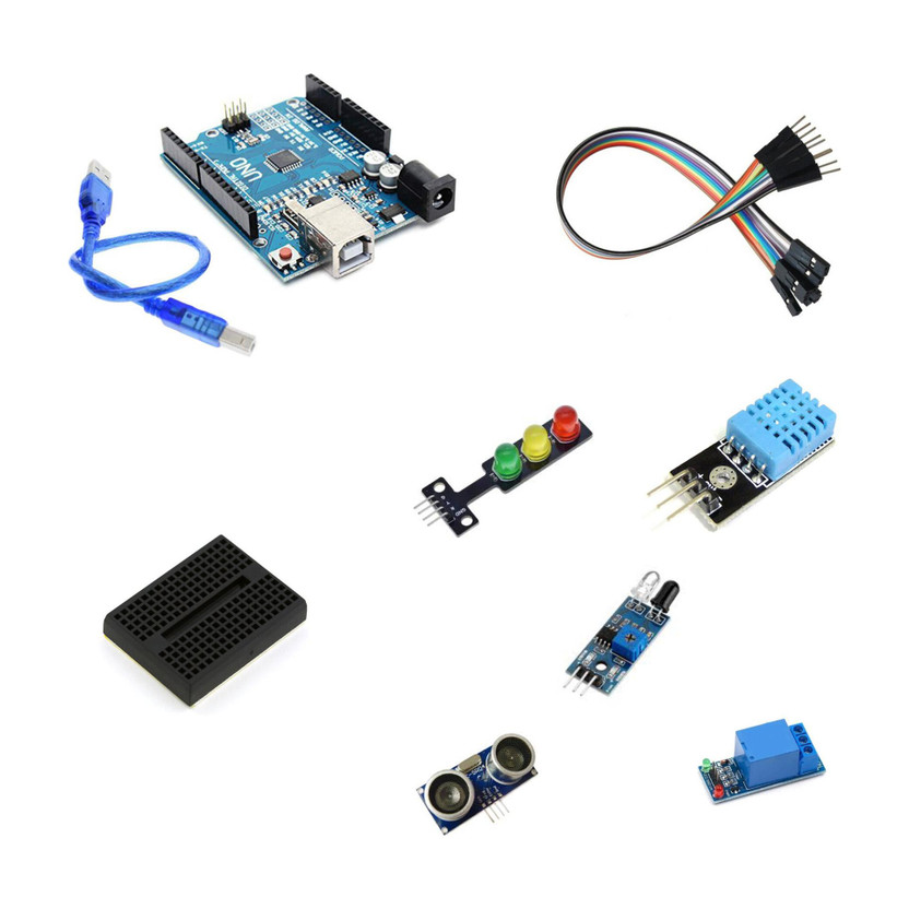 EDO Systems Compatible with Arduino IDE 5 in 1 Beginner pack for Students, & School Projects Electronic Components Electronic Hobby Kit