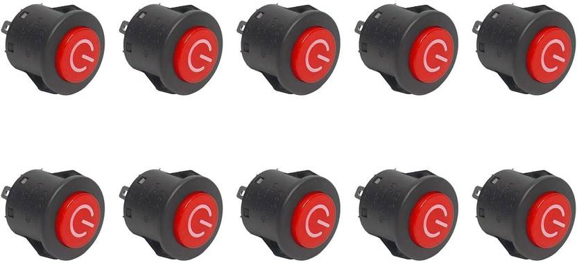 Electronic Spices AD2212 Round 12v DC Push Button On Off switch ...