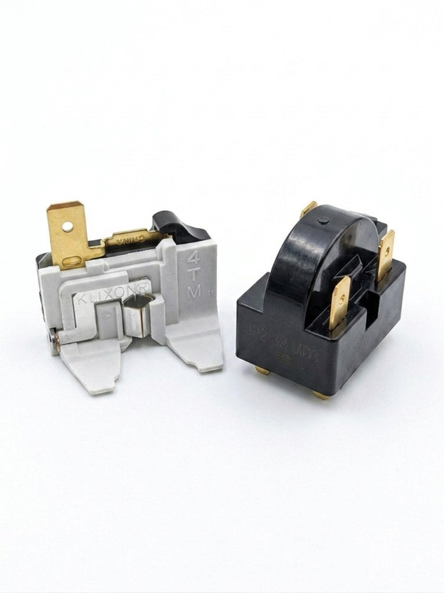 SpareParts Hub QP2-4.7 PTC Starter (3-Pin Relay) and 4TM Overload Protector Combo Pack Electronic Components Electronic Hobby Kit