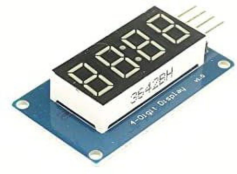 AUTO BOTIX 0.36" TM1637 4-digit 7-Segment Tube LED Blue Digital Display Module Electronic Components Electronic Hobby Kit