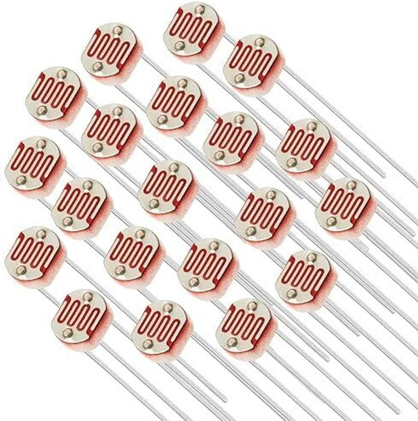 Testin Electronics 5mm LDR Light Dependent Resistor Photosensitive Sensor (Pack of 15) Electronic Components Electronic Hobby Kit