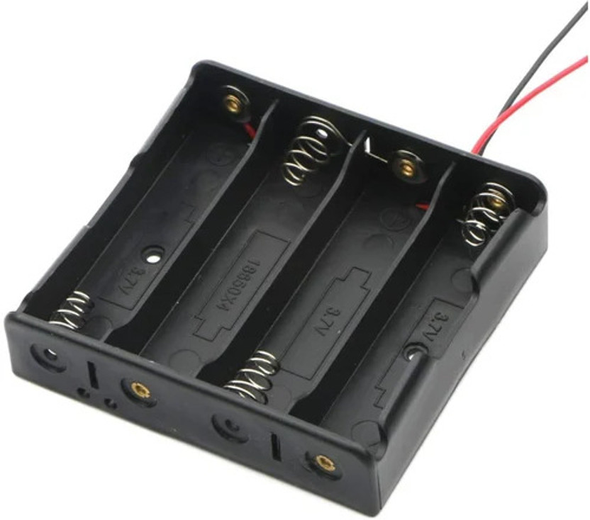 Electrical Bro ElectricalBro 4 Slot 18650 Lithium Battery Holder with Wire Leads Electronic Components Electronic Hobby Kit
