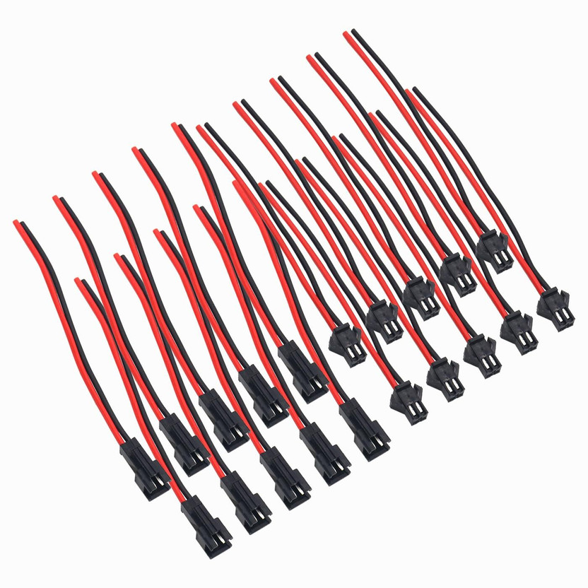 electro 10 PAIR JST WIRE 2 PIN Male - Female Locking Type For Electric Cable Wire (10) Electronic Components Electronic Hobby Kit