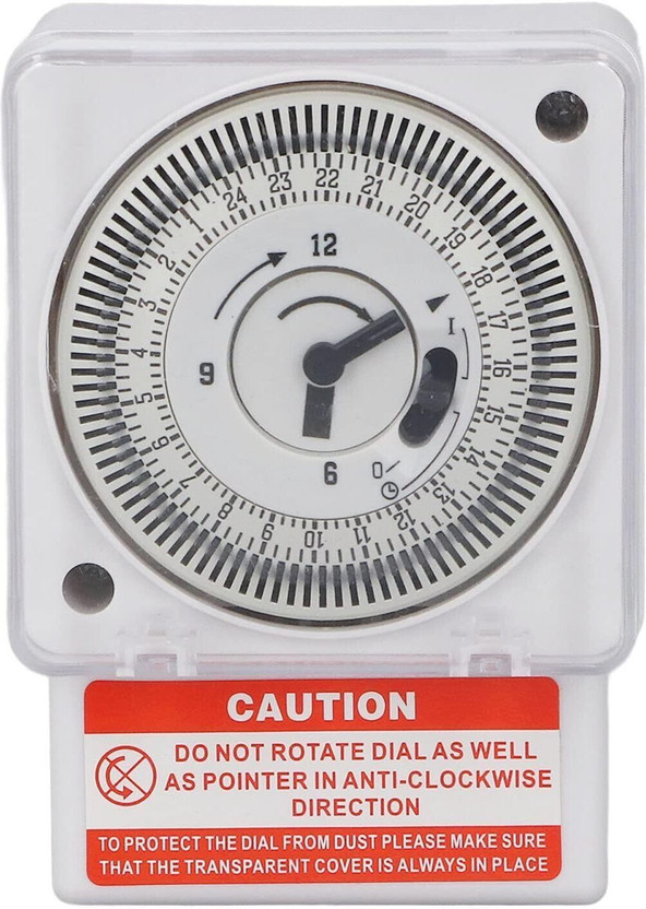 BALRAMA Mechanical Time Switch AC240V Clock Type Industrial Timer Timing Switch Programmable Electronic Timer Switch(White)