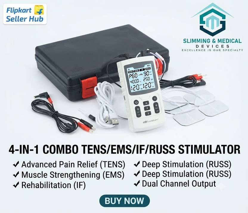 SLIMMING SLIMMING AND MEDICAL DEVICES 4-in-1 Combo Electrotherapy Device TENS, EMS, IFT, RUSS STIMULATOR Electrotherapy Device(SMD-4IN1) - Flipkart Deal