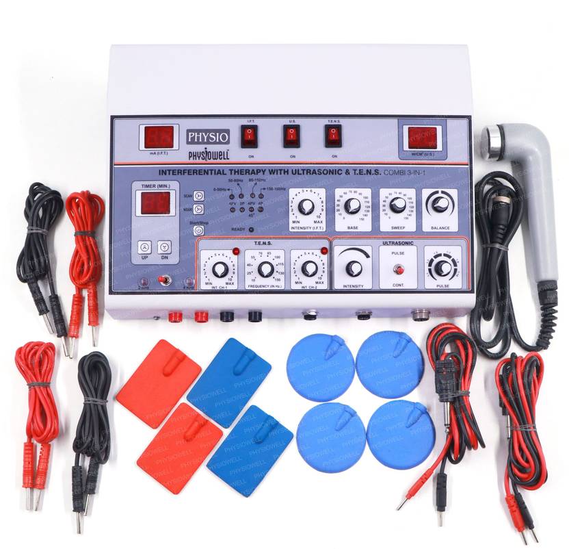 Physiowell Physiotherapy Machine Electrotherapy Combo IFT US TENS Physiotherapy Machine