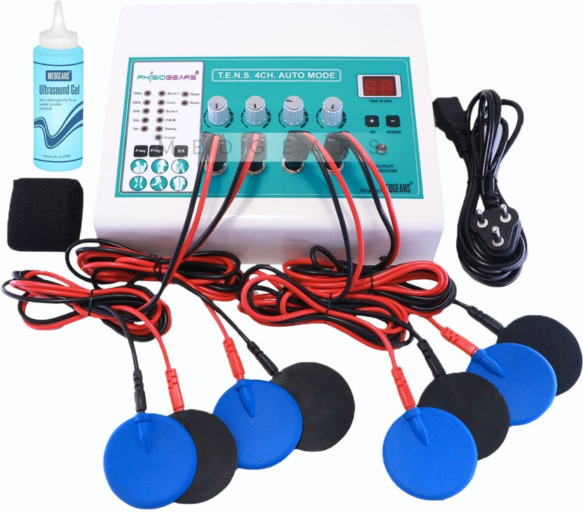 Physiogears Physiogears 4 CHANNEL TENS AUTO MODE PHYSIOTHERAPY Electrotherapy Device(MG-02) - Flipkart Deal