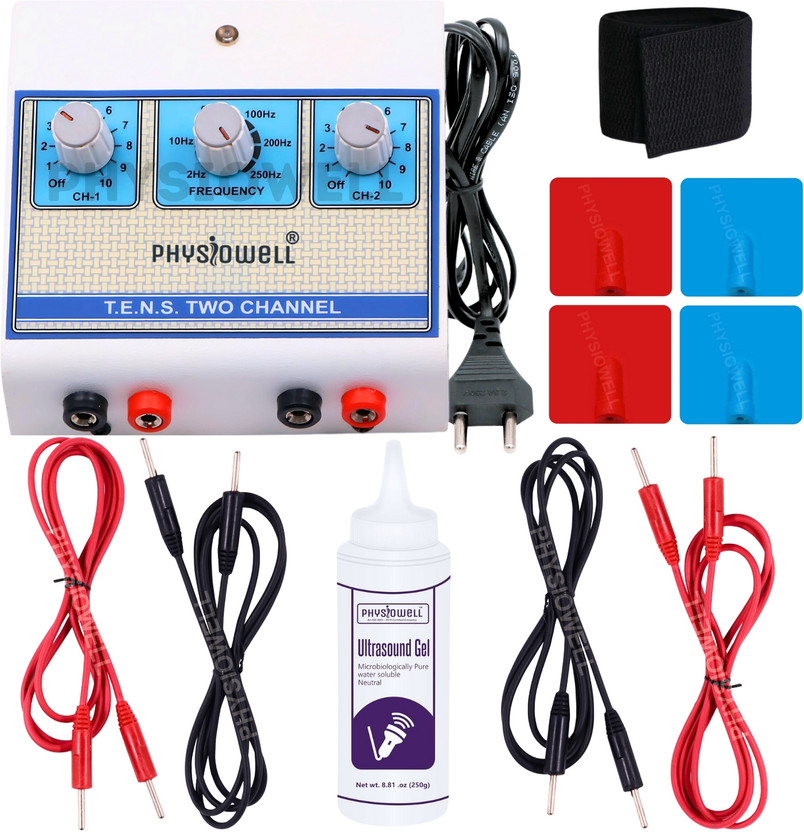 Physiowell Mini Tens 2 Channel Tens Machine for Physiotherapy Nerve Stimulator Physiotherapy Electrotherapy for Pain Relief physiotherapy equipment Massager(Multicolor)