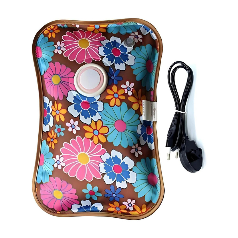 Da Novira Electric PVC Hot Water Bag with Pocket for Winters/Pain Relief & Heat Therapy Electrical 1 L Hot Water Bag(Multicolor)