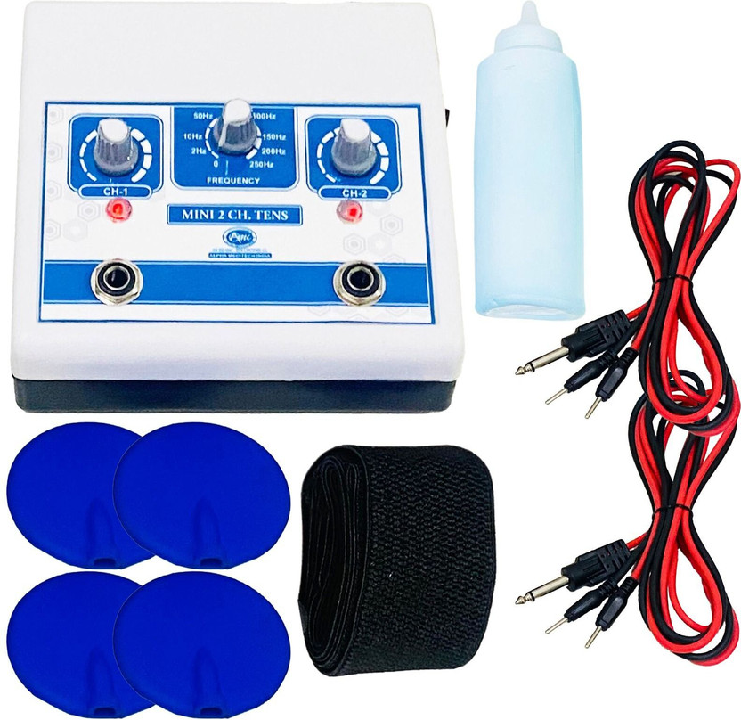 ALPHA MEDITECH INDIA Mini 2 Channels TENS with Muscle Stimulator Physiotherapy Device for Pain Relief Electrotherapy Device(AM-MTENS-2CH)