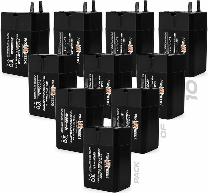 Daily Needs Shop Compact 4V 500mAh Sealed Lead Acid  for Long-Lasting Backup Power  Battery(Pack of 10)