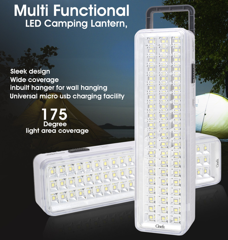 Cinefx 60 Hi-Bright Sparkled led Rechargeable Lantern 8 hrs Lantern Emergency Light(Multicolor)