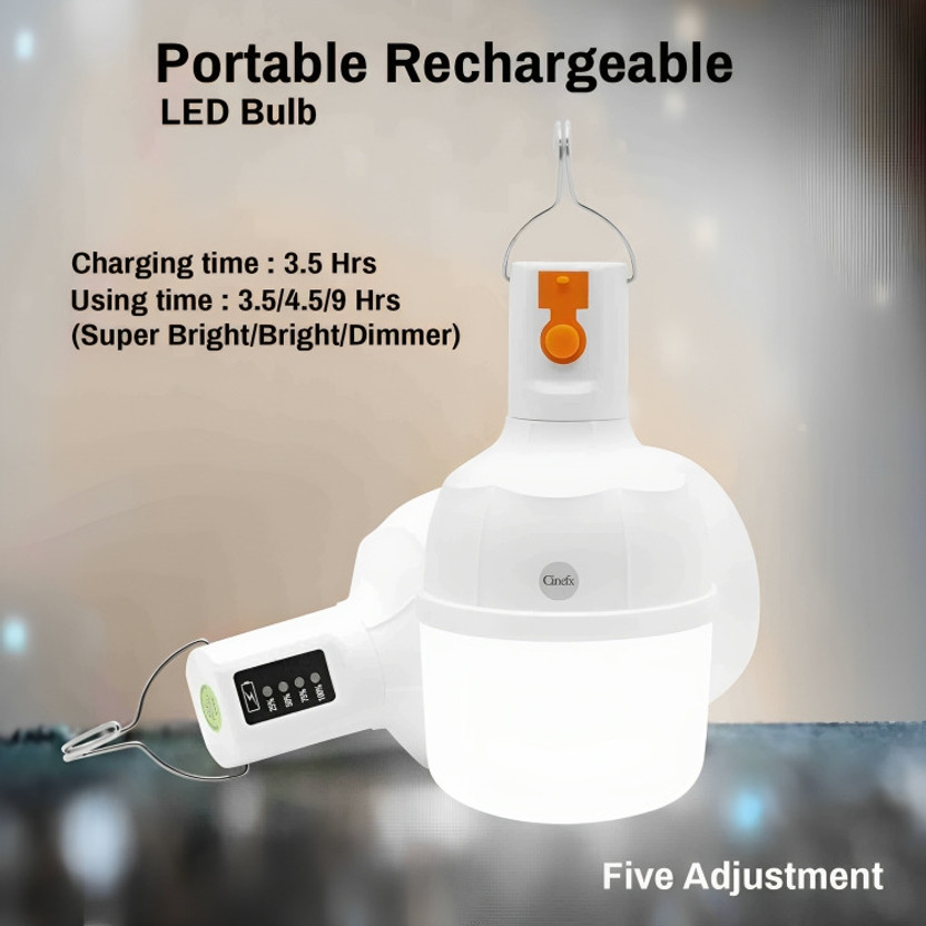 Cinefx 18W USB LED Rechargeable Portable Waterproof Battery Backup Upto 9 hrs Lantern Emergency Light(White)