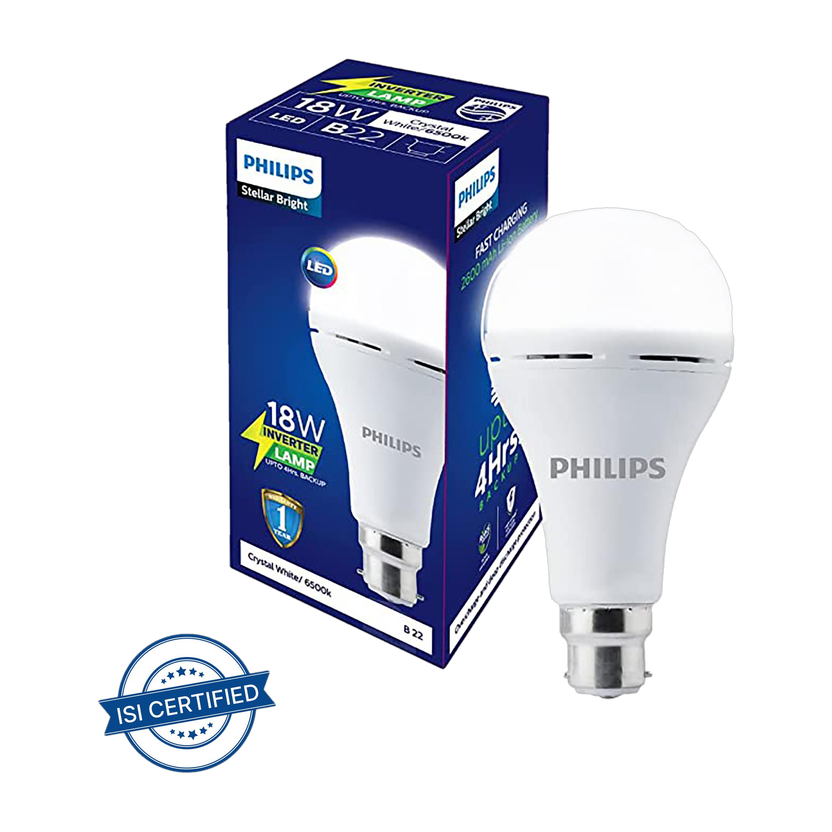 Philips PHILIPS 18W Rechargeable Inverter LED with backup upto 4 hrs Bulb Emergency Light(White) - Flipkart Deal