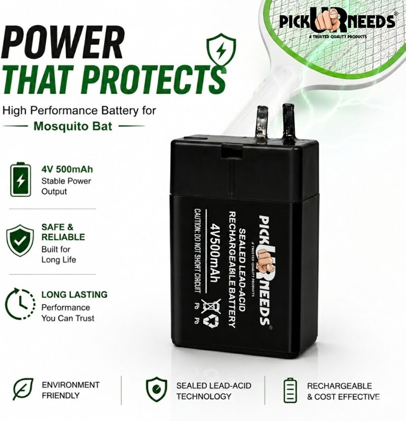 Daily Needs Shop Compact 4V 500mAh Sealed Lead Acid  for Long-Lasting Backup Power  Battery(Pack of 20)