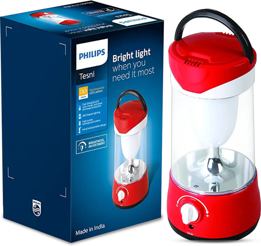 PHILIPS Tesni 5W Rechargeable LED 15 hrs Lantern Emergency Light(Red)