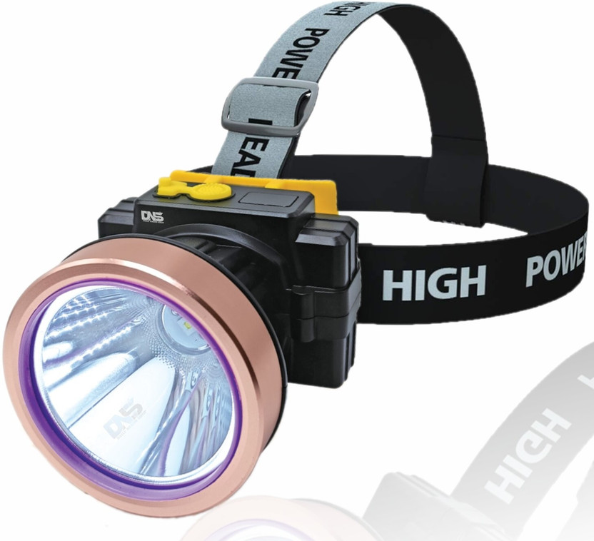 Daily Needs Shop Rechargeable Headlamp With Straps 200W Laser For Outdoor Usage 3600 mAh Battery 5 hrs Torch Emergency Light(Multicolor)