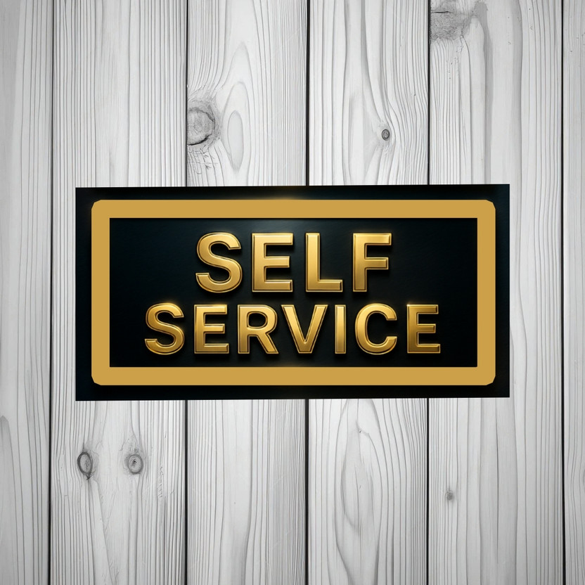 komstec Self Service Sign Board For Food Courts Hotel Buffets And Coffee Stations Emergency Sign