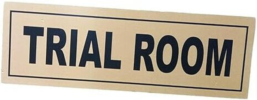 GTB GTB LITE TRIAL ROOM Sunboard for Shopping Mall & Store – 30cm x 10cm Emergency Sign - Flipkart Deal