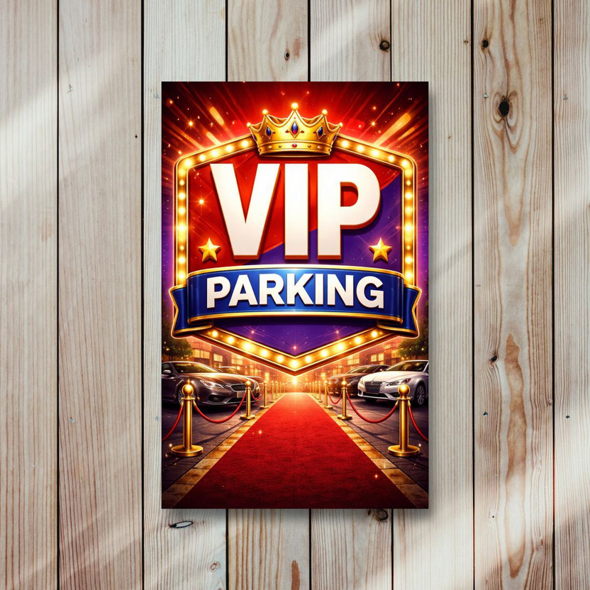 komstec "VIP Parking" Sign Board For Offices, Clinics, Mall, Hotel Or Shops Emergency Sign