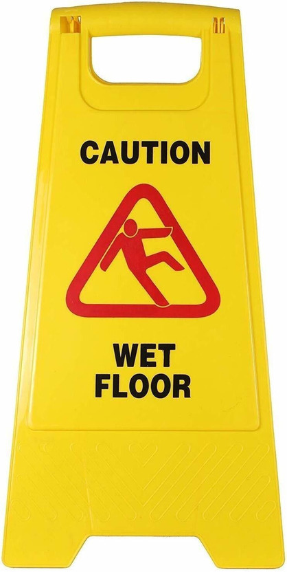 KR STORE Wet Floor sign board Emergency Sign(Reflective Sign)