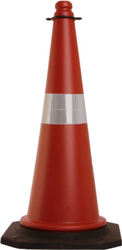 Ladwa 750mm PVC Blue Traffic Safety Cones with Reflective Strips Collar Emergency Sign