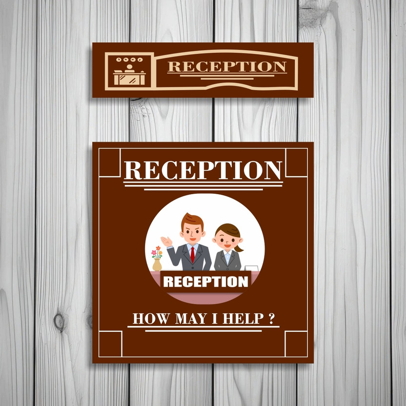 voorkoms voorkoms Reception Sign Board For Office, School And Dental or Eye Care Clinics Emergency Sign - Flipkart Deal