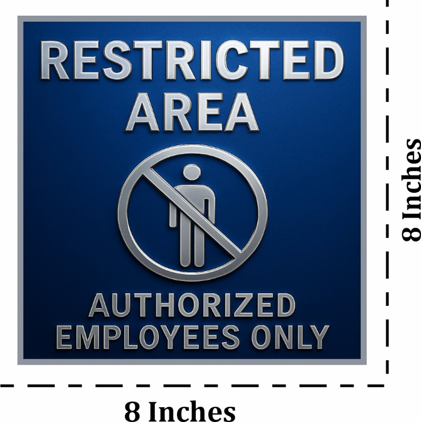 surmul Restricted Area Authorized Employees Only Sign Board For Office, Hospital Emergency Sign
