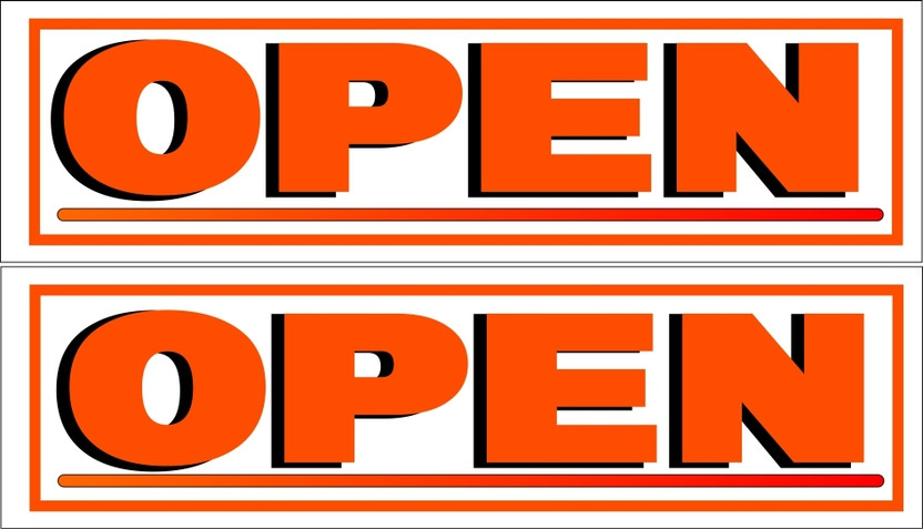 Ordershock Open Sign Board for Factory, Shop, Mall, Hotels, Restaurant Sunboard 8x2 Inch Emergency Sign