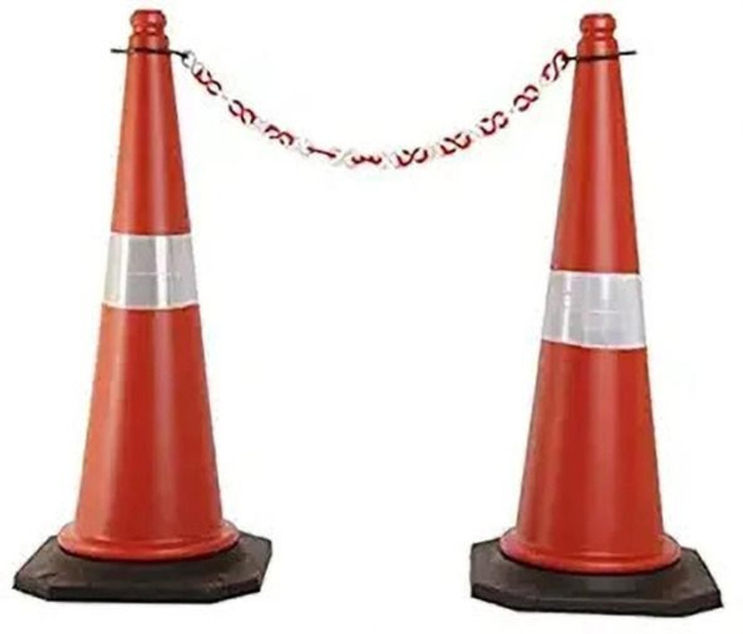 Safepath 2 Traffic cone ,with 2 meter chain, and 2 hooks Emergency Sign(Reflective Sign)