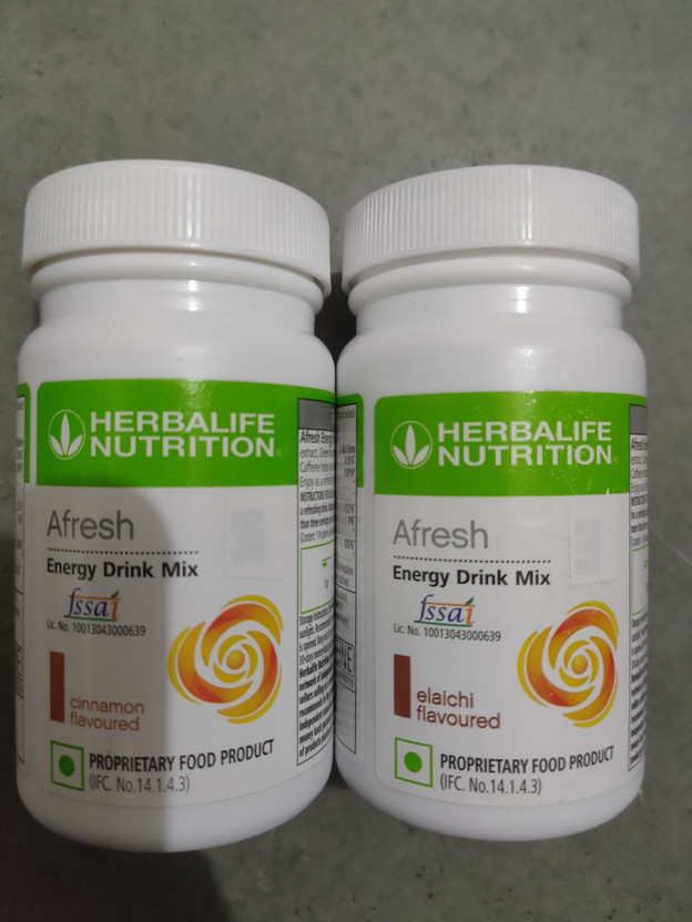 Herbalife Nutrition Afresh Energy Drink cinnamon and elaichi Flavour Sports Drink(2x50 g, cinnamon and elaichi Flavored)